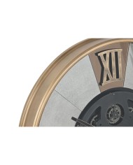 Orologio da Parete Home ESPRIT Nero Dorato Metallo Cristallo Vintage 80 x 9,5 x 80 cm