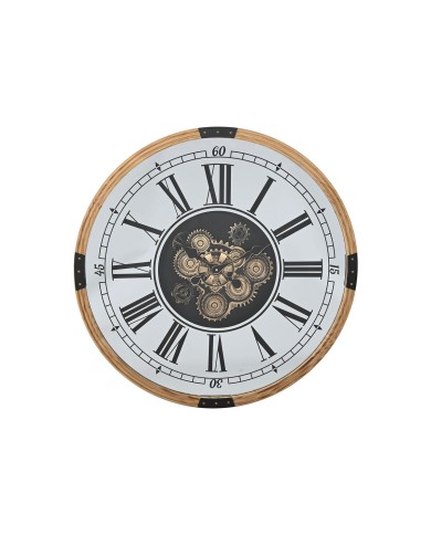 Orologio da Parete Home ESPRIT Argentato Naturale Metallo Cristallo 80 X 8,5 X 80 cm