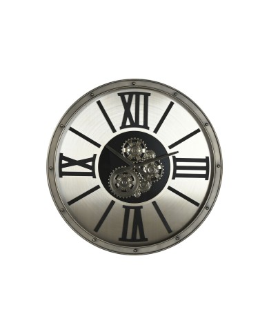 Orologio da Parete Home ESPRIT Champagne Metallo Cristallo 80 x 10 x 80 cm