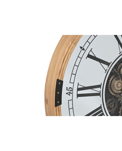 Orologio da Parete Home ESPRIT Argentato Naturale Metallo Cristallo 80 X 8,5 X 80 cm