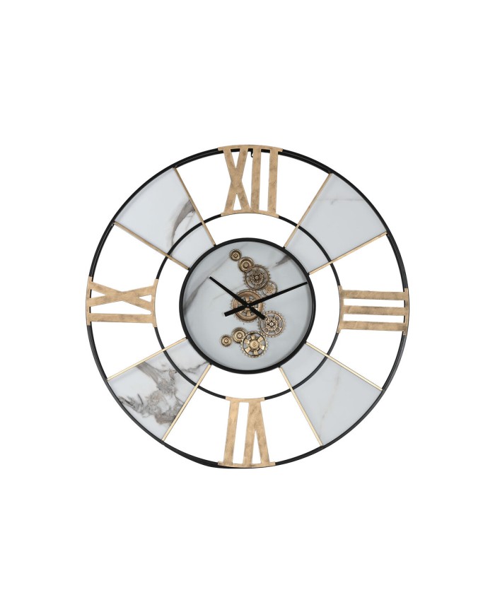 Orologio da Parete Home ESPRIT Bianco Nero Dorato Metallo 142 X 9 X 142 cm Orologio da Parete Home ESPRIT Bianco Nero Dorato Metallo 142 X 9 X 142 cm
