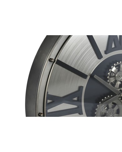 Orologio da Parete Home ESPRIT Champagne Metallo Cristallo 80 x 10 x 80 cm