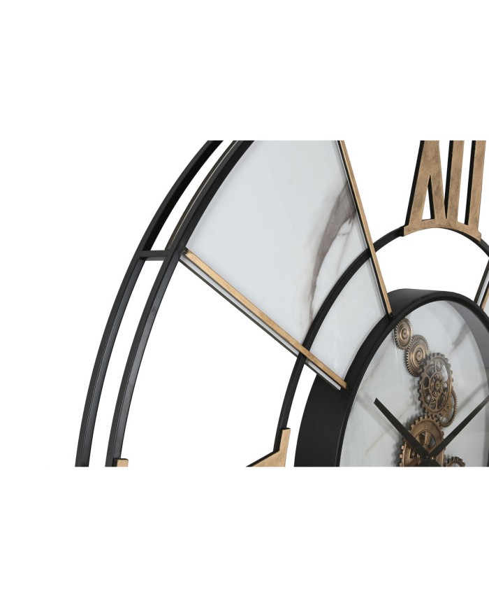 Orologio da Parete Home ESPRIT Bianco Nero Dorato Metallo 142 X 9 X 142 cm Orologio da Parete Home ESPRIT Bianco Nero Dorato Metallo 142 X 9 X 142 cm