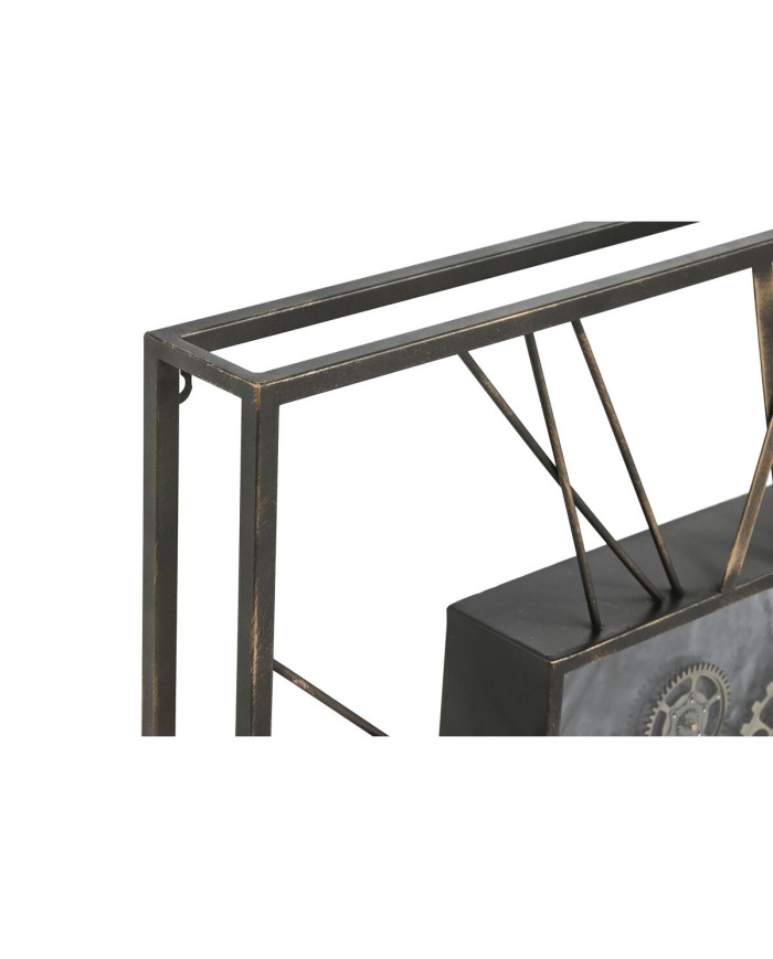 Orologio da Parete Home ESPRIT Nero Dorato Metallo Cristallo 80 x 8 x 80 cm