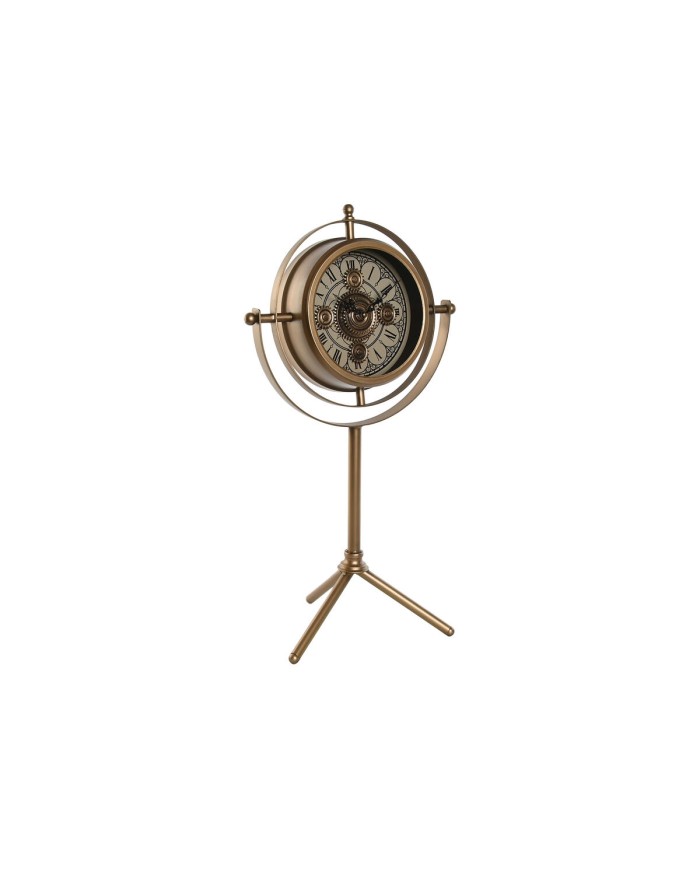 Orologio da Tavolo Home ESPRIT Dorato Metallo Cristallo 36 X 24 X 66,5 cm