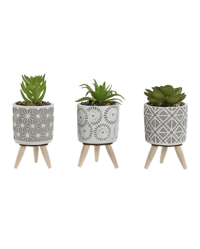 Pianta Decorativa Home ESPRIT Polietilene Cemento 6,5 x 6,5 x 11 cm (3 Unità) Pianta Decorativa Home ESPRIT Polietilene Cemento 6,5 x 6,5 x 11 cm (3 Unità)