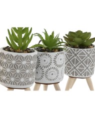 Pianta Decorativa Home ESPRIT Polietilene Cemento 6,5 x 6,5 x 11 cm (3 Unità) Pianta Decorativa Home ESPRIT Polietilene Cemento 6,5 x 6,5 x 11 cm (3 Unità)