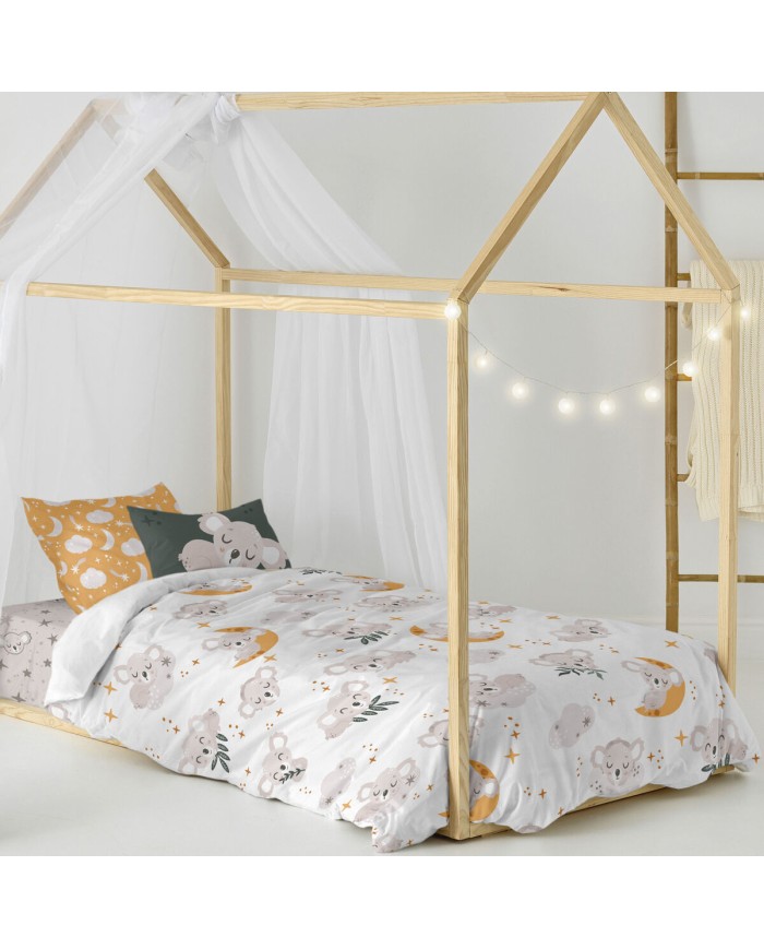 Set di copripiumino HappyFriday Moshi Moshi Baby Koala Multicolore Singolo 2 Pezzi