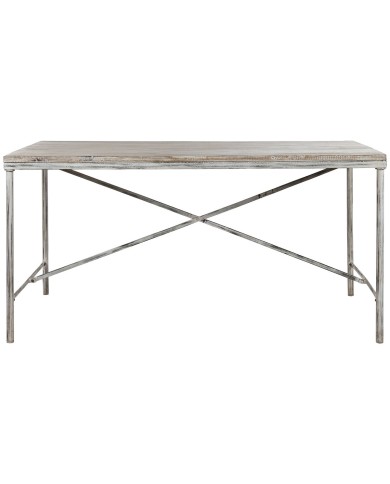 Tavolo da Pranzo Home ESPRIT Bianco Ferro Legno di mango 160 X 90 X 80 cm