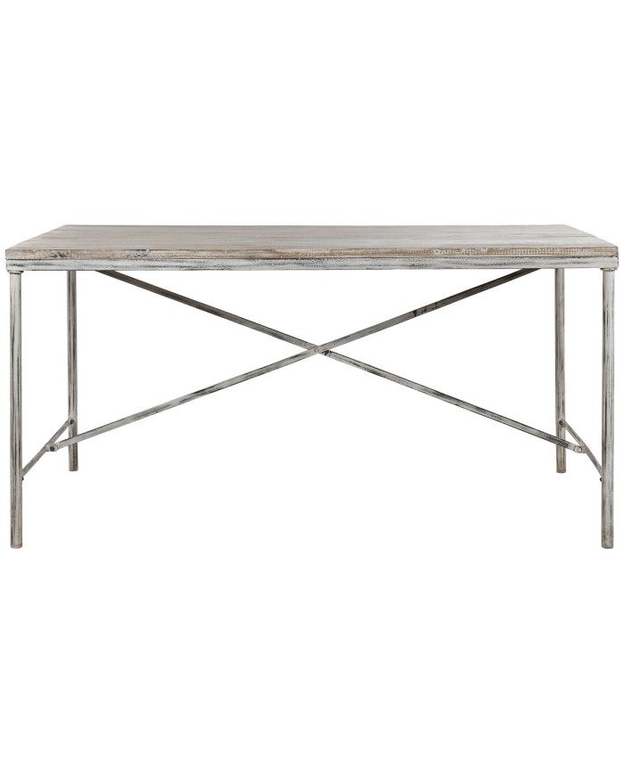 Tavolo da Pranzo Home ESPRIT Bianco Ferro Legno di mango 160 X 90 X 80 cm