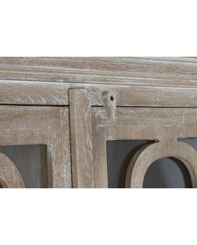 Stand Espositore Home ESPRIT Bianco Legno di mango 120 X 50 X 210 cm