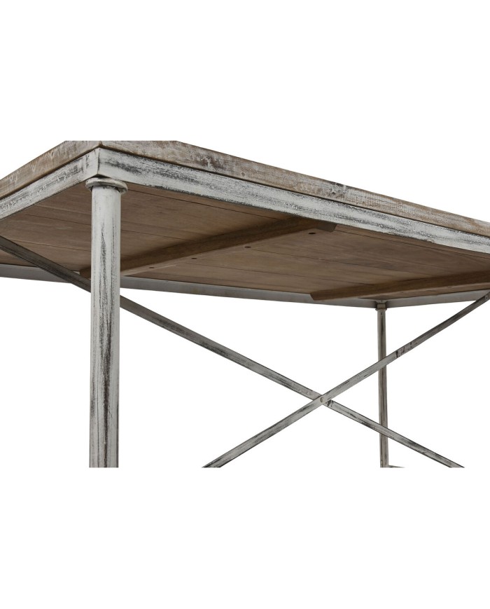 Tavolo da Pranzo Home ESPRIT Bianco Ferro Legno di mango 160 X 90 X 80 cm