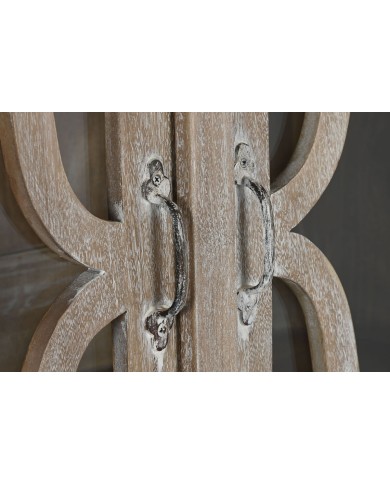 Stand Espositore Home ESPRIT Bianco Legno di mango 120 X 50 X 210 cm