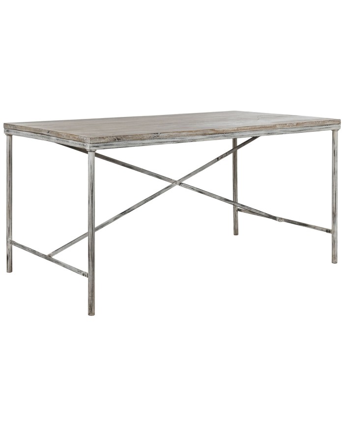 Tavolo da Pranzo Home ESPRIT Bianco Ferro Legno di mango 160 X 90 X 80 cm