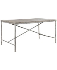 Tavolo da Pranzo Home ESPRIT Bianco Ferro Legno di mango 160 X 90 X 80 cm