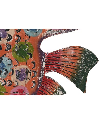 Statua Decorativa Home ESPRIT Multicolore Pesce 63 X 9 X 46 cm