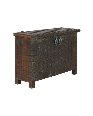 Forziere Home ESPRIT Marrone Ferro teak 137 x 44 x 98 cm