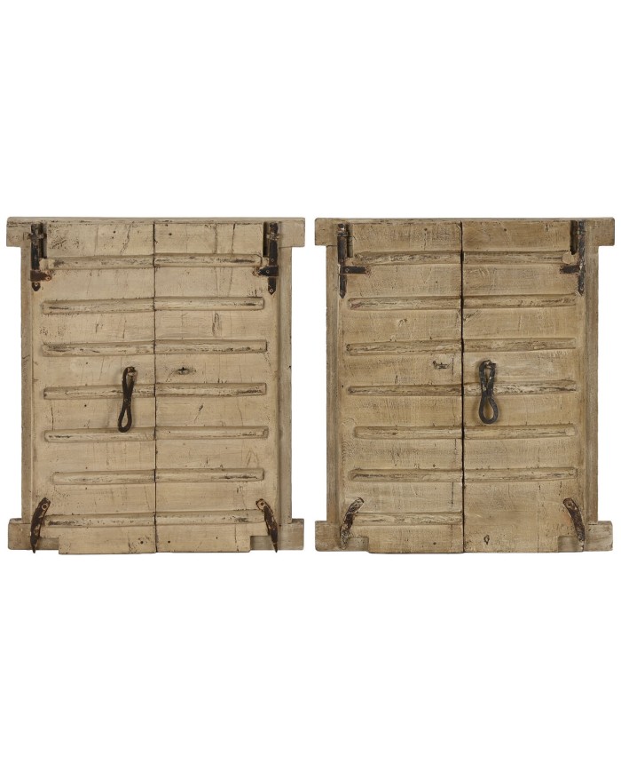 Decorazione da Parete Home ESPRIT Beige Naturale Finestra 45 X 5 X 51 cm Decorazione da Parete Home ESPRIT Beige Naturale Finestra 45 X 5 X 51 cm