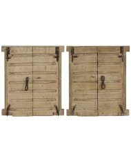 Decorazione da Parete Home ESPRIT Beige Naturale Finestra 45 X 5 X 51 cm Decorazione da Parete Home ESPRIT Beige Naturale Finestra 45 X 5 X 51 cm