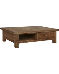 Set di 2 tavoli Home ESPRIT Rattan 70 X 70 X 52 cm