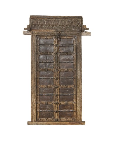 Statua Decorativa da Giardino Home ESPRIT Marrone teak 120 X 46 X 190 cm Con porta Statua Decorativa da Giardino Home ESPRIT Marrone teak 120 X 46 X 190 cm Con porta