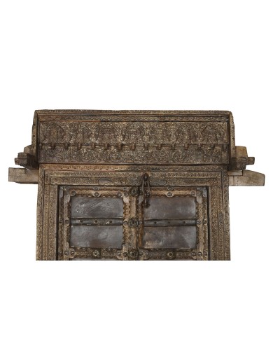 Statua Decorativa da Giardino Home ESPRIT Marrone teak 120 X 46 X 190 cm Con porta Statua Decorativa da Giardino Home ESPRIT Marrone teak 120 X 46 X 190 cm Con porta