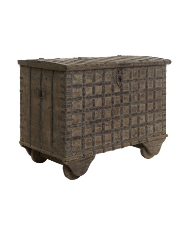 Forziere Home ESPRIT Naturale teak Pezzo unico 118 X 66 X 87 cm