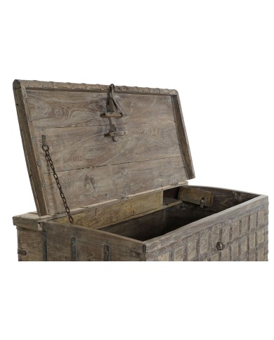 Forziere Home ESPRIT Naturale teak Pezzo unico 118 X 66 X 87 cm