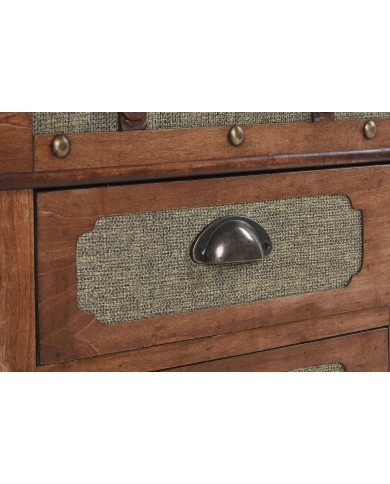 Cassettiera Home ESPRIT Verde Multicolore Tropicale 45 x 35 x 71,5 cm