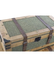 Set di Bauli Home ESPRIT Verde Legno Tela Tropicale 81 x 50 x 45 cm (3 Unità) Set di Bauli Home ESPRIT Verde Legno Tela Tropicale 81 x 50 x 45 cm (3 Unità)