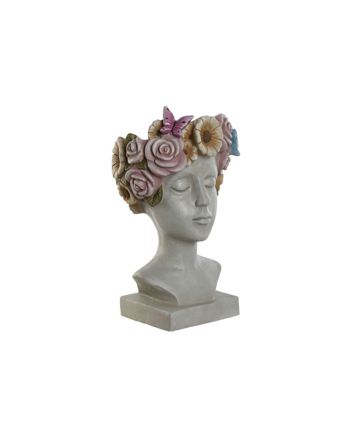 Vaso Home ESPRIT Grigio Multicolore Fibra Magnesio chica 32 x 28 x 53 cm