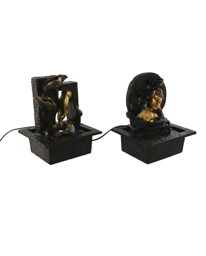 Fontana da giardino Home ESPRIT Resina Buddha Orientale 21 x 19 x 27 cm (2 Unità) Fontana da giardino Home ESPRIT Resina Buddha Orientale 21 x 19 x 27 cm (2 Unità)