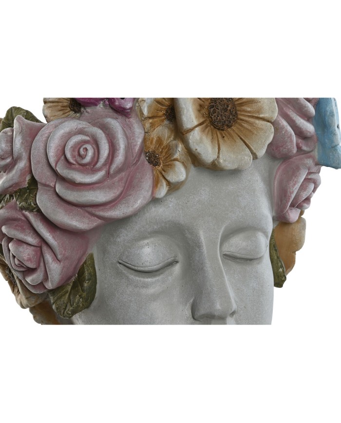 Vaso Home ESPRIT Grigio Multicolore Fibra Magnesio chica 32 x 28 x 53 cm