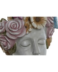 Vaso Home ESPRIT Grigio Multicolore Fibra Magnesio chica 32 x 28 x 53 cm