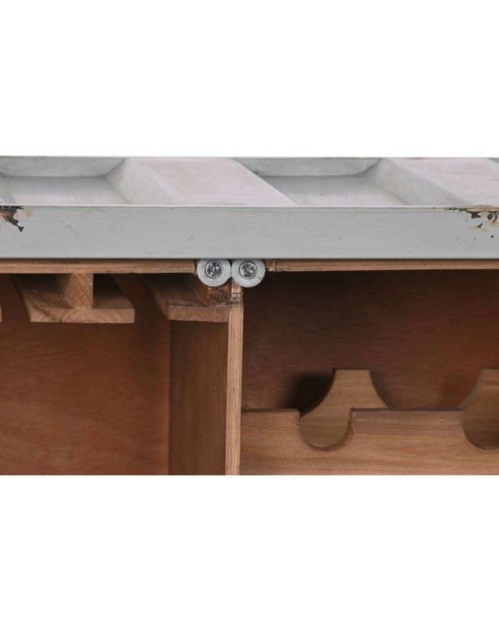 Portabottiglie Home ESPRIT Grigio Blu cielo 77 x 41 x 64 cm Portabottiglie Home ESPRIT Grigio Blu cielo 77 x 41 x 64 cm