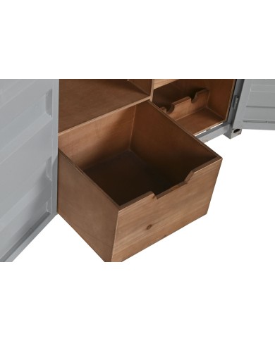 Portabottiglie Home ESPRIT Grigio Blu cielo 77 x 41 x 64 cm