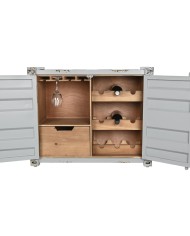 Portabottiglie Home ESPRIT Grigio Blu cielo 77 x 41 x 64 cm Portabottiglie Home ESPRIT Grigio Blu cielo 77 x 41 x 64 cm