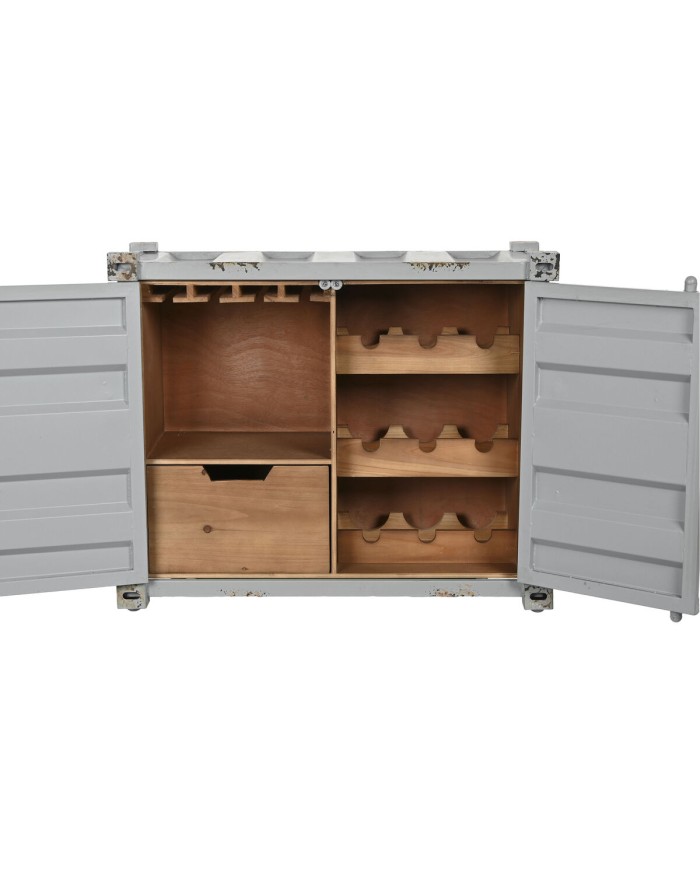 Portabottiglie Home ESPRIT Grigio Blu cielo 77 x 41 x 64 cm Portabottiglie Home ESPRIT Grigio Blu cielo 77 x 41 x 64 cm