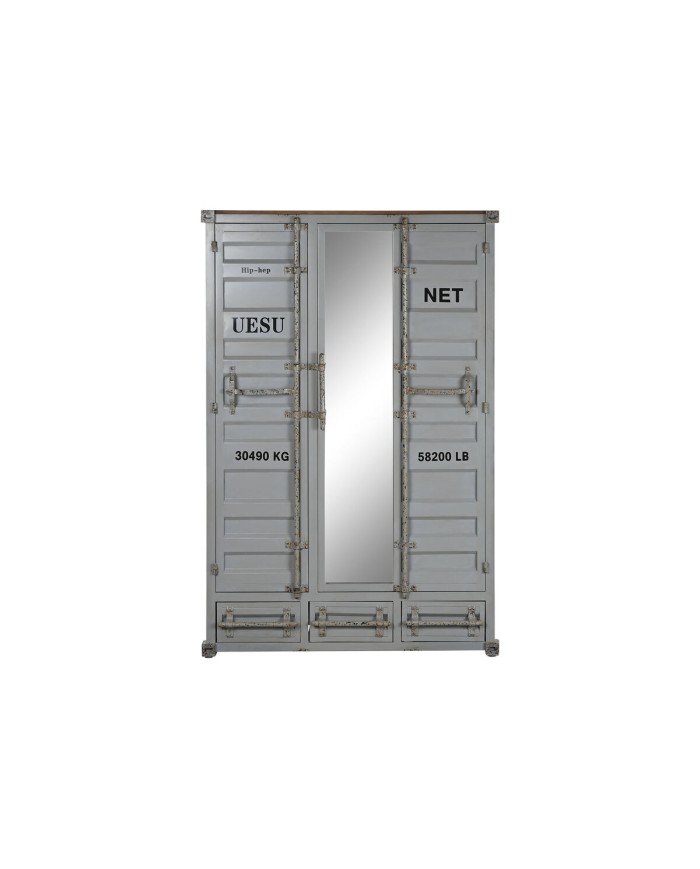 Armadio Home ESPRIT Container Blu cielo Metallo 112 x 46 x 174 cm