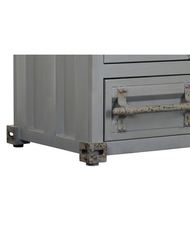 Armadio Home ESPRIT Container Blu cielo Metallo 112 x 46 x 174 cm