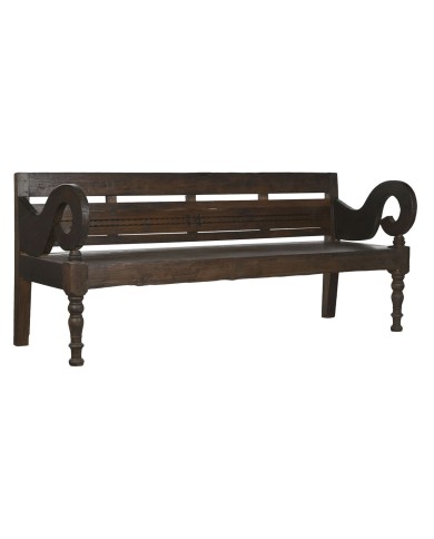 Panca Home ESPRIT Marrone scuro teak 196 x 68 x 82 cm Panca Home ESPRIT Marrone scuro teak 196 x 68 x 82 cm