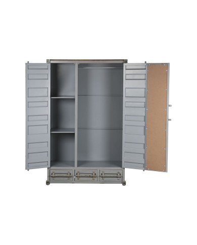 Armadio Home ESPRIT Container Blu cielo Metallo 112 x 46 x 174 cm