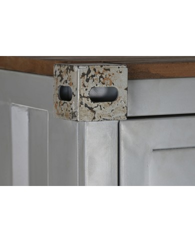 Armadio Home ESPRIT Container Blu cielo Metallo 112 x 46 x 174 cm