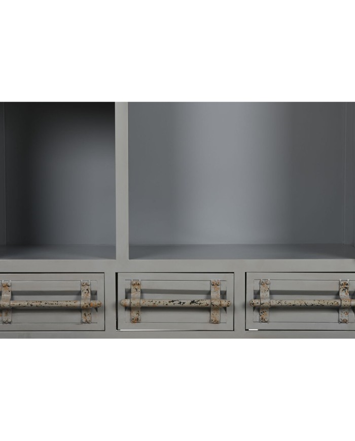 Armadio Home ESPRIT Container Blu cielo Metallo 112 x 46 x 174 cm