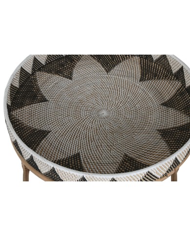 Set di 2 tavoli Home ESPRIT Rattan 70 X 70 X 52 cm