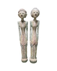 Statua Decorativa Home ESPRIT 35 x 15 x 102 cm (2 Pezzi) Statua Decorativa Home ESPRIT 35 x 15 x 102 cm (2 Pezzi)