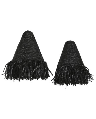 Paralume Home ESPRIT Nero Rafia 60 x 60 x 80 cm Paralume Home ESPRIT Nero Rafia 60 x 60 x 80 cm