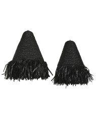 Paralume Home ESPRIT Naturale Bambù teak 35 x 35 x 85 cm (2 Unità)