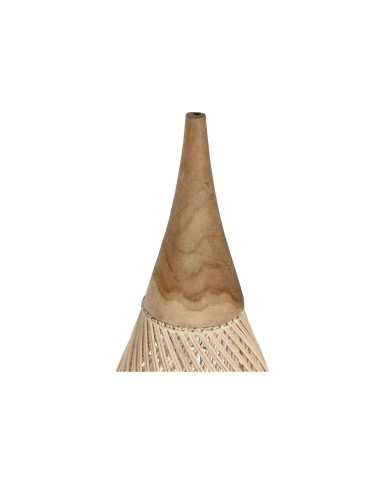 Paralume Home ESPRIT Naturale Bambù teak 35 x 35 x 85 cm (2 Unità)