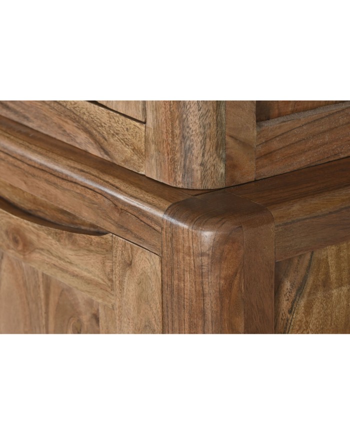 Stand Espositore Home ESPRIT Marrone Cristallo Acacia 140 x 45 x 180 cm